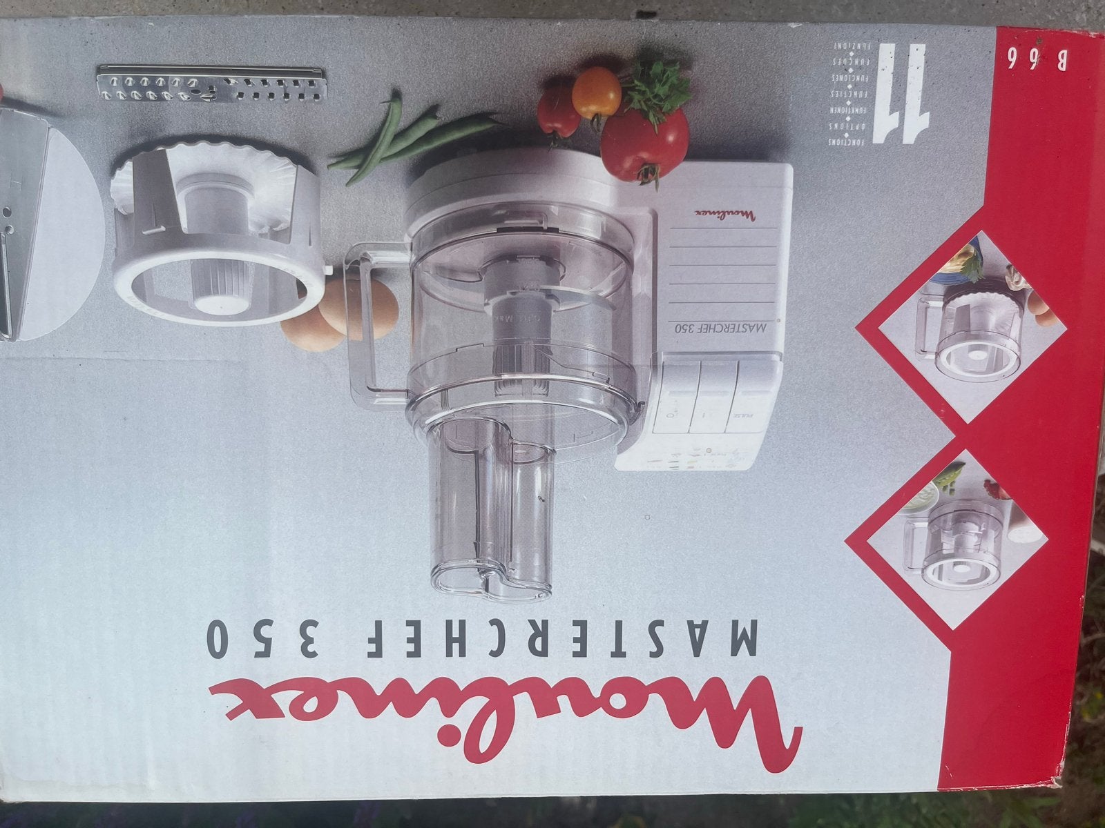 Moulinex Masterchef 350 Keukenmachine - Zo goed als nieuw, 1 tot 2 liter, Ophalen of Verzenden, Zo goed als nieuw, 2 snelheden