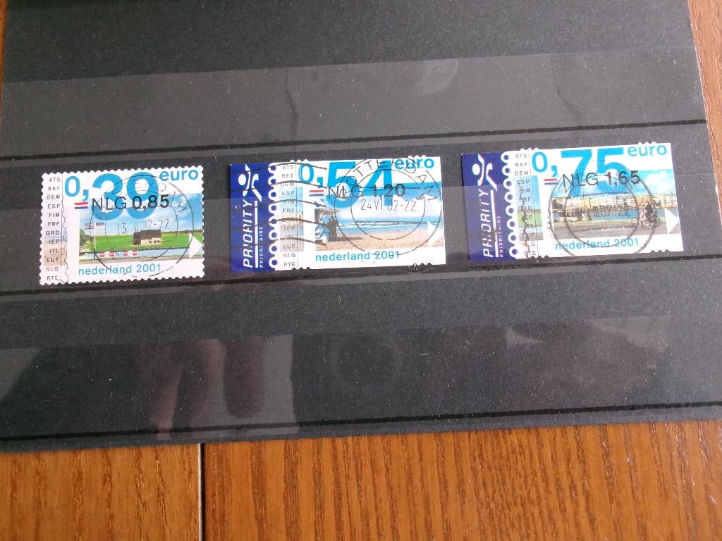 2001 - eurozegels (500c), Postzegels en Munten, Postzegels | Nederland, Verzenden, Gestempeld