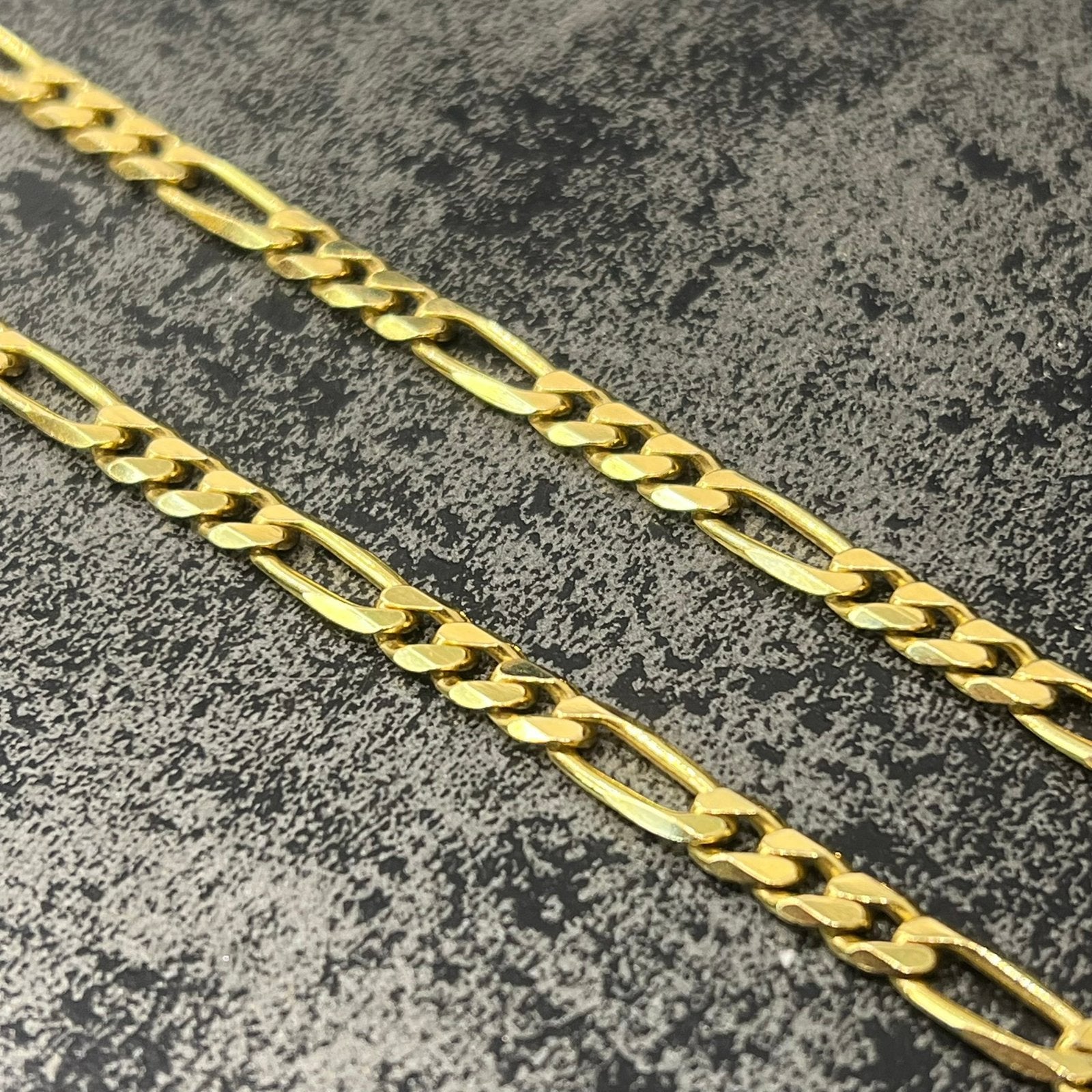 18k gouden ketting massief figaro schakel, Sieraden, Tassen en Uiterlijk, Kettingen, Ophalen of Verzenden, Nieuw, Goud