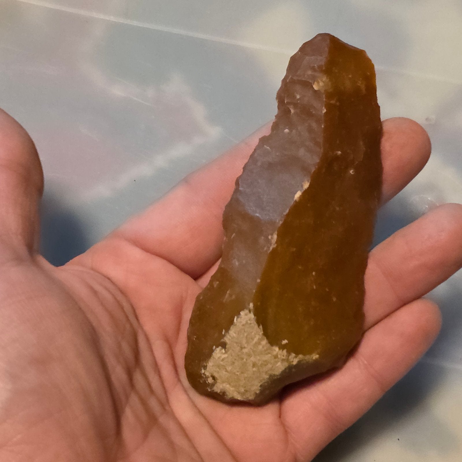 Oude Rode Vuistbijl - Prehistorisch Gereedschap, Ophalen of Verzenden