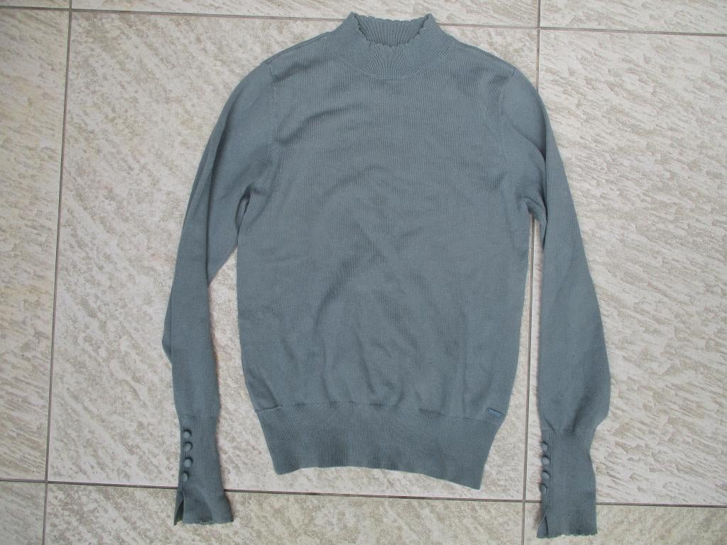 Bien Bleu trui groengrijs maat XS truitje, Ophalen of Verzenden, Zo goed als nieuw, Maat 34 (XS) of kleiner, Groen