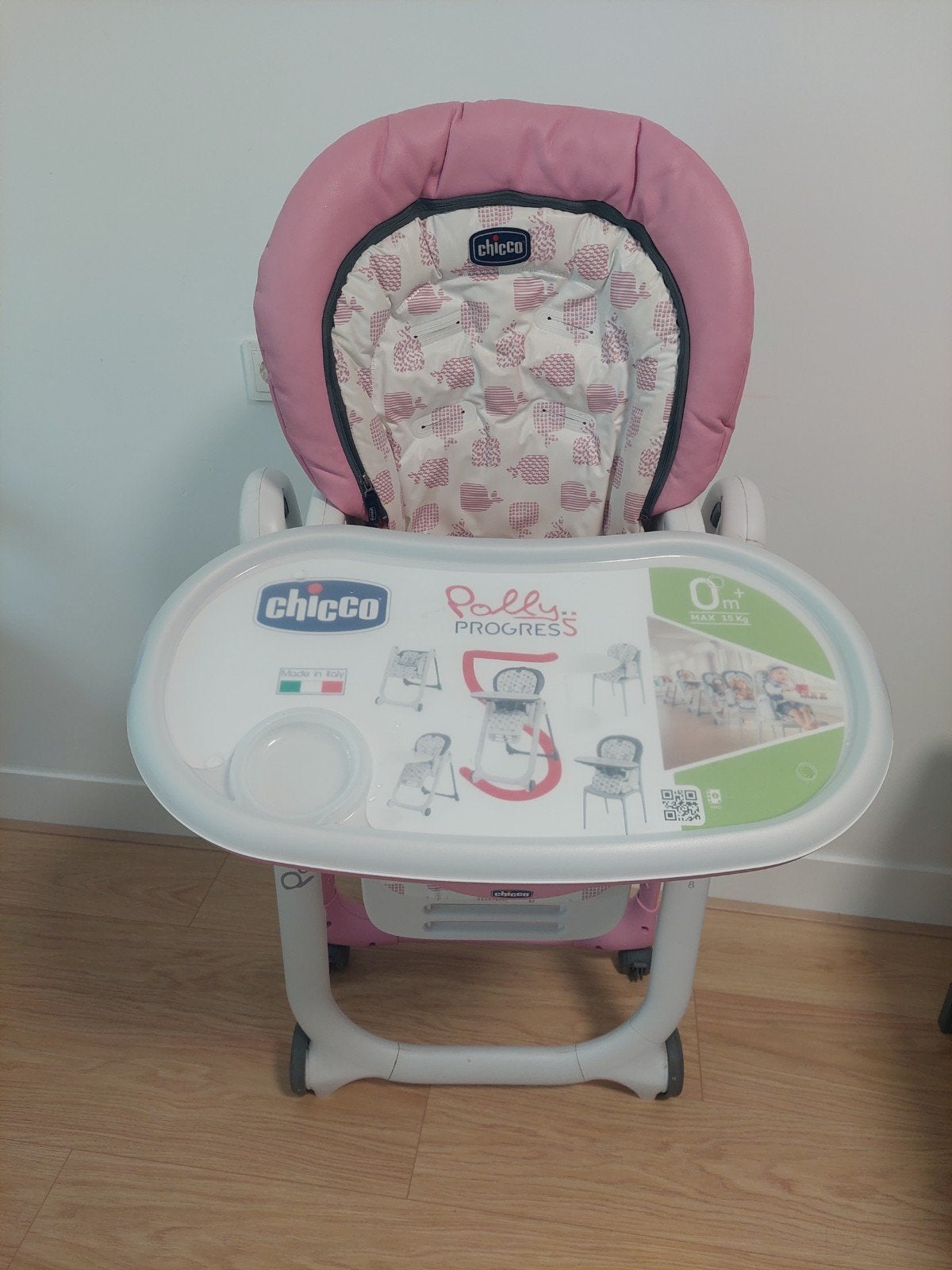 Kinderstoel en stoelverhoger "Chicco" Polly Progres 5, Ophalen, Zo goed als nieuw, Chicco, Verstelbaar