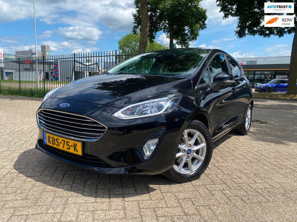 Ford FIESTA 1.0 EcoBoost Hybrid ST-Line X Cruise Airco Navi, Auto's, Voorwielaandrijving, Gebruikt, Euro 6, Zwart