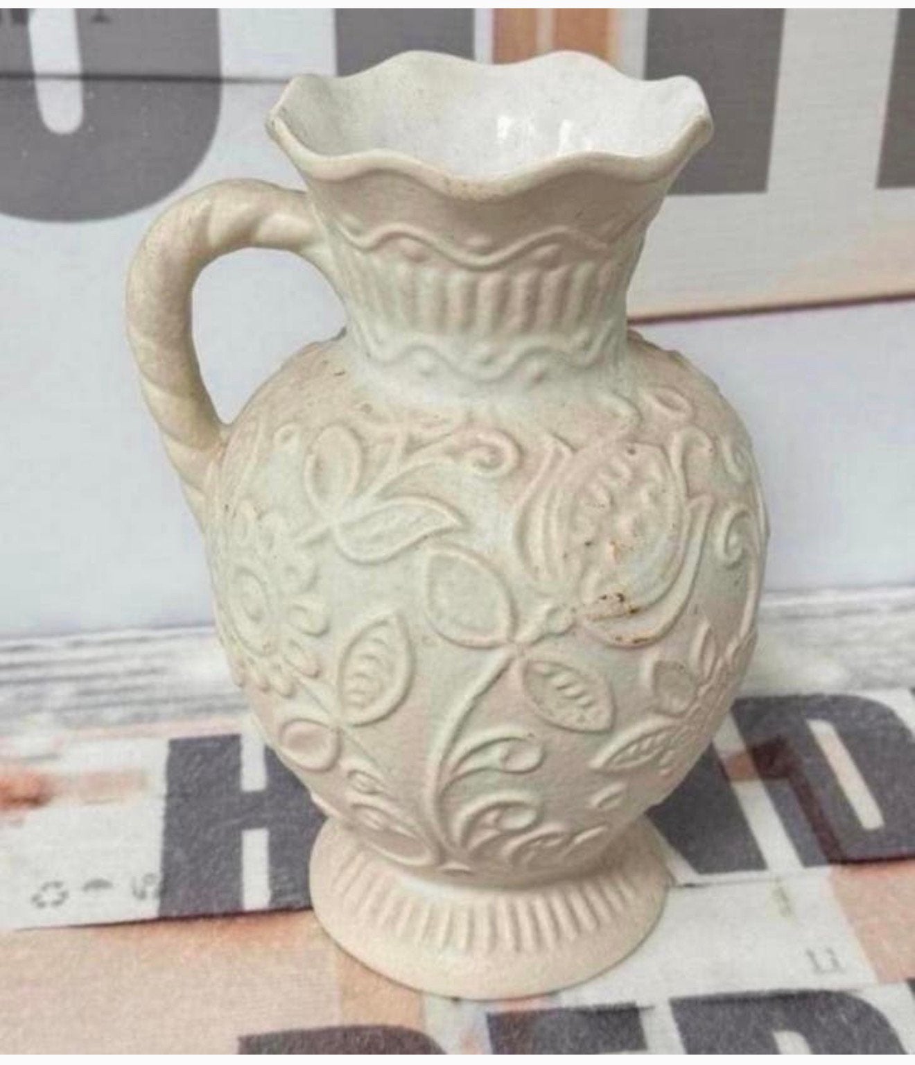 XL 1945 antiek Vaas Bay-West Germany keramisch creme 30cm, Ophalen of Verzenden