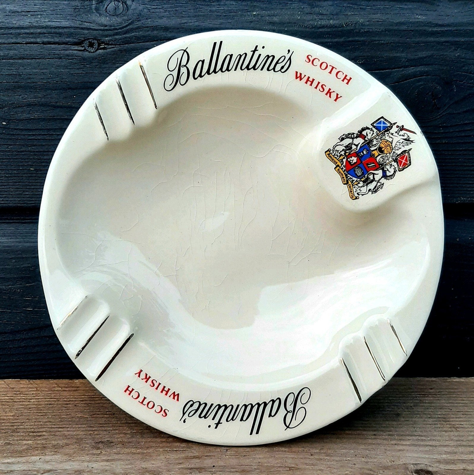 Vintage - Ballantine's Scotch Whisky - Cafe Asbak (XXL), Ophalen of Verzenden, Asbak