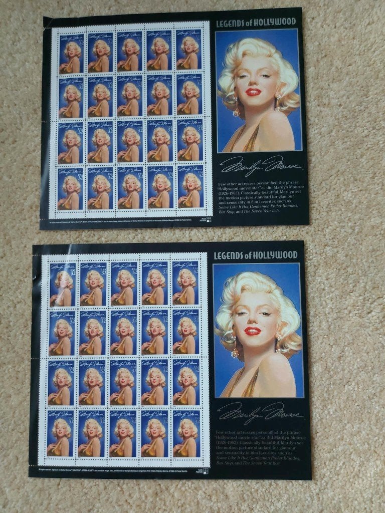 Marilyn Monroe postzegels - Legends of Hollywood, Ophalen of Verzenden, Postfris, Noord-Amerika
