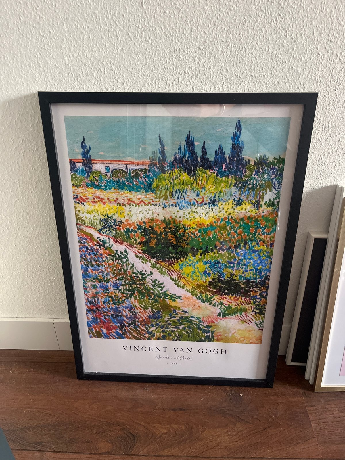 Van Gogh poster 'Garden at Arles' met zwarte lijst, Ophalen, 50 – 75, Minder dan 50 cm, Gebruikt