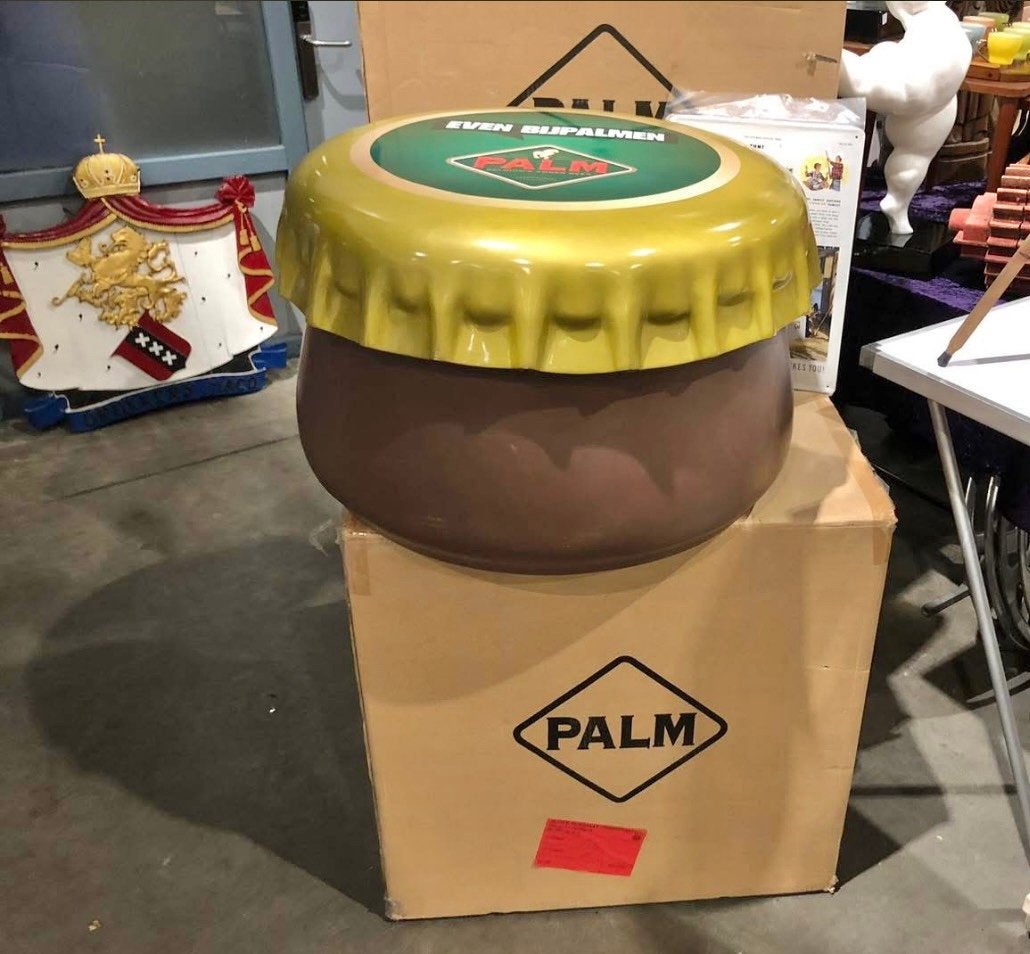 PALM POEFJE KUNSTSTOF IN DOOS, Ophalen, Nieuw, Reclamebord