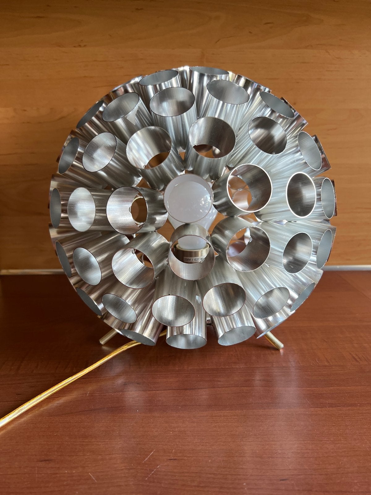 Vintage space age tafellamp met buisjes design, Ophalen, Met schakelaar, Gebruikt, Overige merken