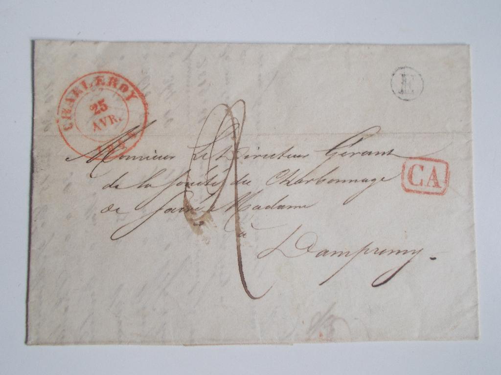 België, Rekening Verzonden Van Charleroy Naar Dampremy 1844., Postzegels en Munten, Brieven en Enveloppen | België, Ophalen, Overige typen