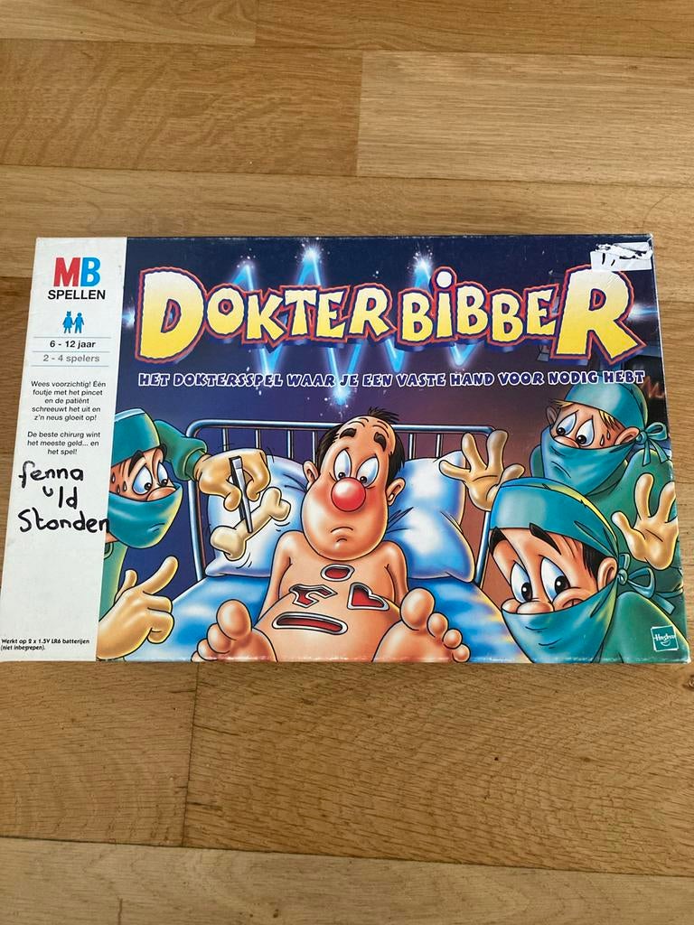 Dokter Bibber Spel - Klassiek Operatiespel, Drie of vier spelers, Ophalen of Verzenden, Zo goed als nieuw