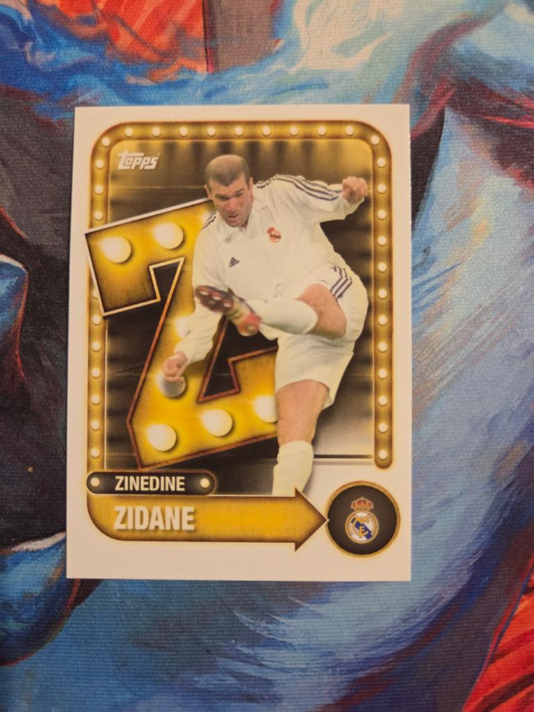Topps Zinedine Zidane Voetbalkaart - Real Madrid, Ophalen of Verzenden, Zo goed als nieuw, Buitenlandse clubs, Spelerskaart