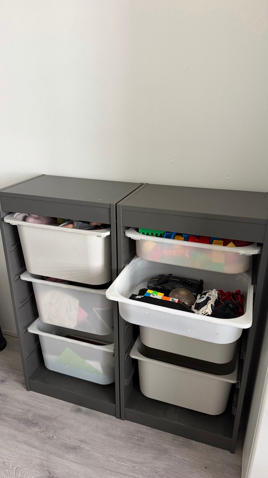 IKEA Trofast opbergkast met bakken - Grijs, Ophalen, Gebruikt, Kast, 75 tot 100 cm