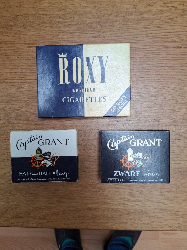 Vintage tabaksverpakkingen (doosjes) jaren 50/60, Ophalen, Gebruikt, Tabaksdoos of Verpakking