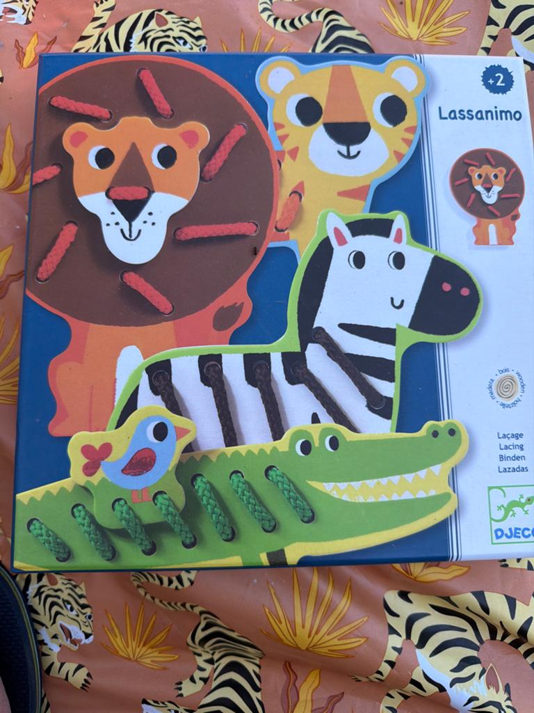 Djeco Lassanimaux Rijgfiguren - Educatief Speelgoed, Ophalen of Verzenden, Gebruikt