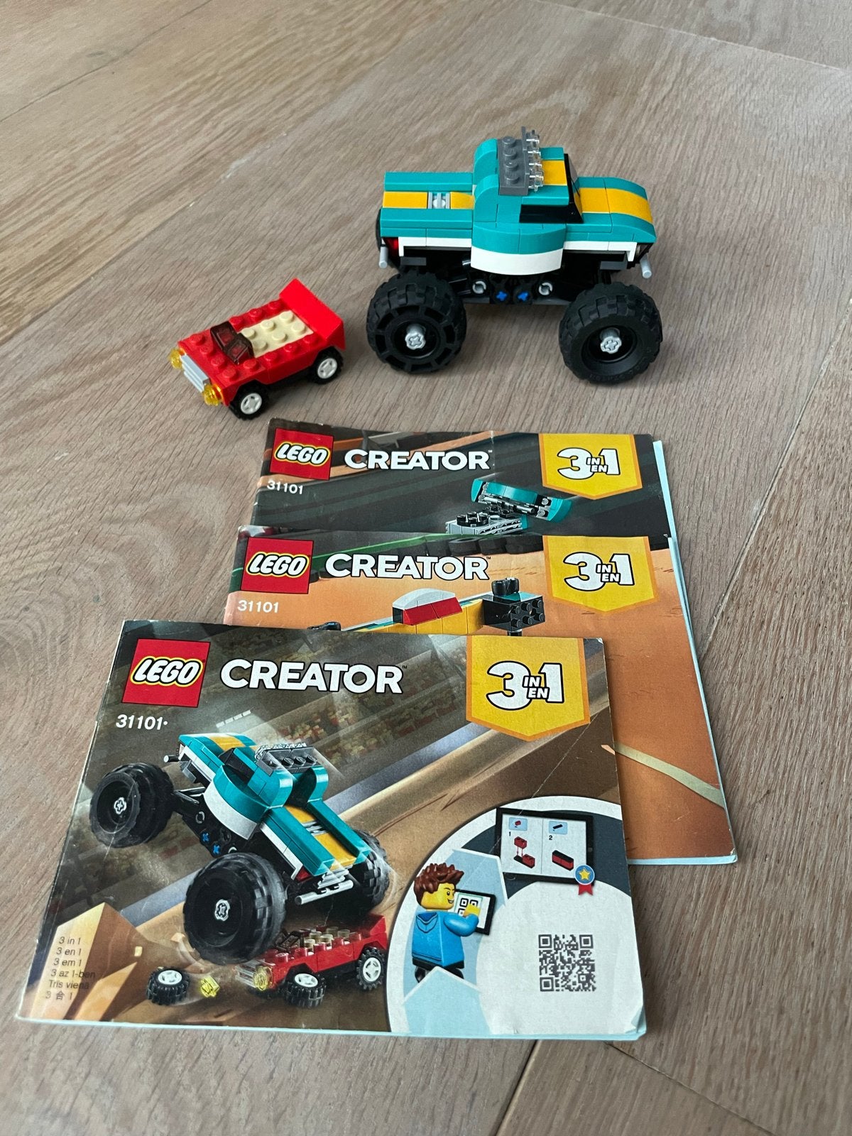 LEGO Creator 31101 Monster Truck 3-in-1 met instructies, Gebruikt, Lego, Ophalen of Verzenden, Compleet