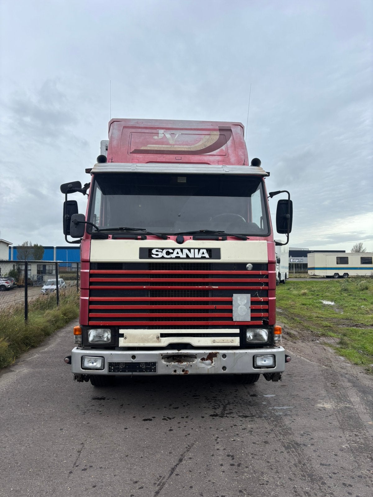 Scania 112m bakwagen steelsprings export, Auto's, Scania, Particulier, Te koop, Rood