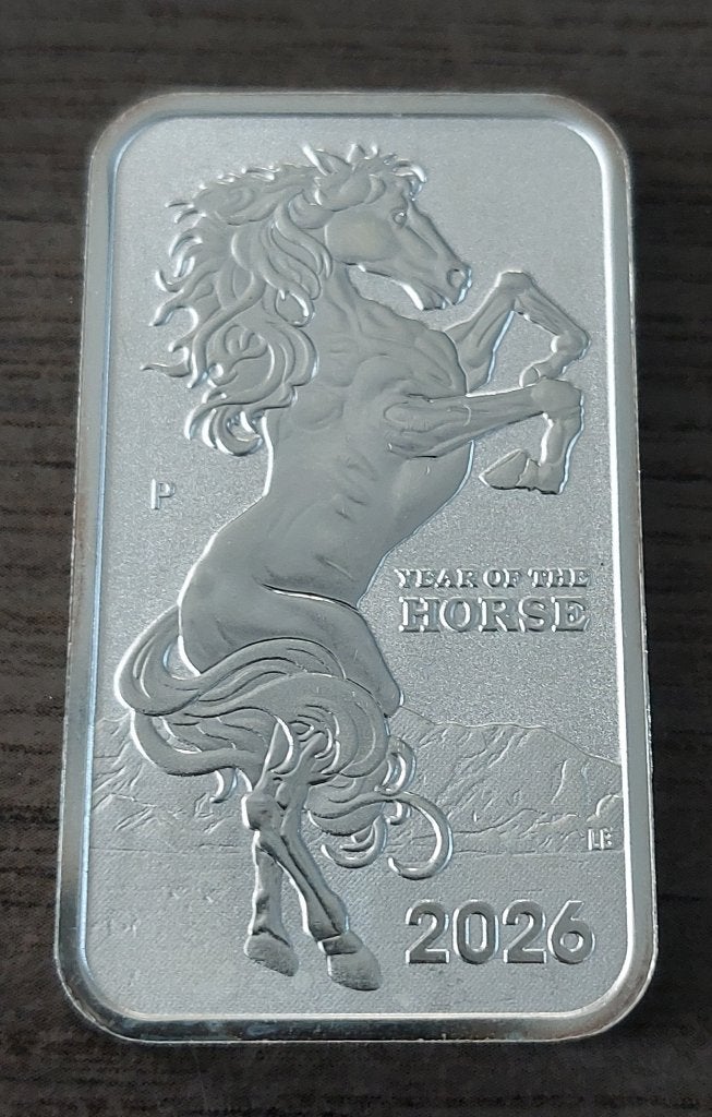 Australië 1 dollar 2026 1 ounce zilver "Year of the Horse", Ophalen of Verzenden, Zilver