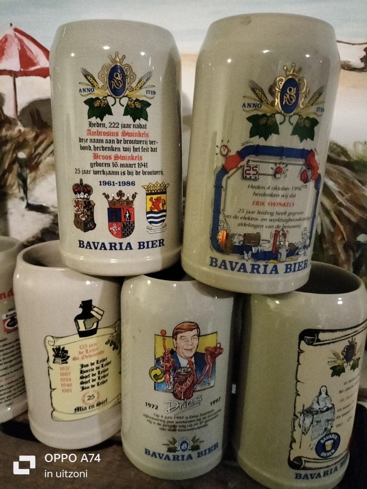 Bavaria bierpullen - 5 stuks, diverse edities, Verzamelen, Ophalen of Verzenden, Gebruikt