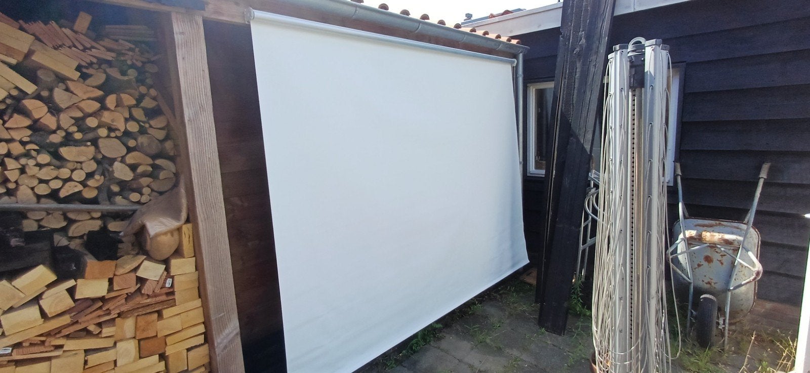Zgan op maat gemaakt rolgordijn- Wit 265x200, Ophalen, Gebruikt, Wit