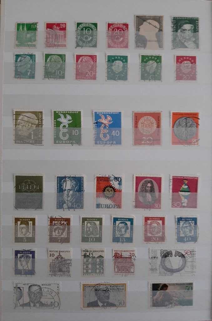 3 Kaarten Oude Klassieke Postzegels BRD Duitsland Nr. 1 Gest, Postzegels en Munten, Ophalen, BRD, Gestempeld