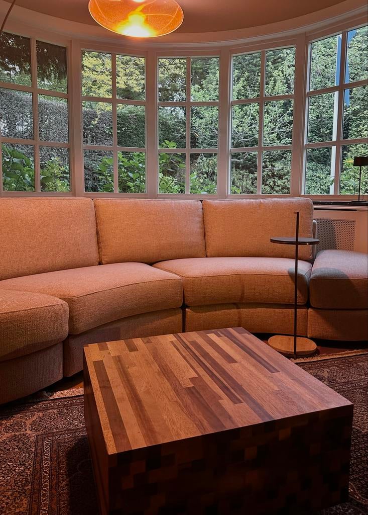 Unieke salontafel van massief hout - Aulia Design, Huis en Inrichting, Ophalen of Verzenden, Zo goed als nieuw, Hout, Houtkachel