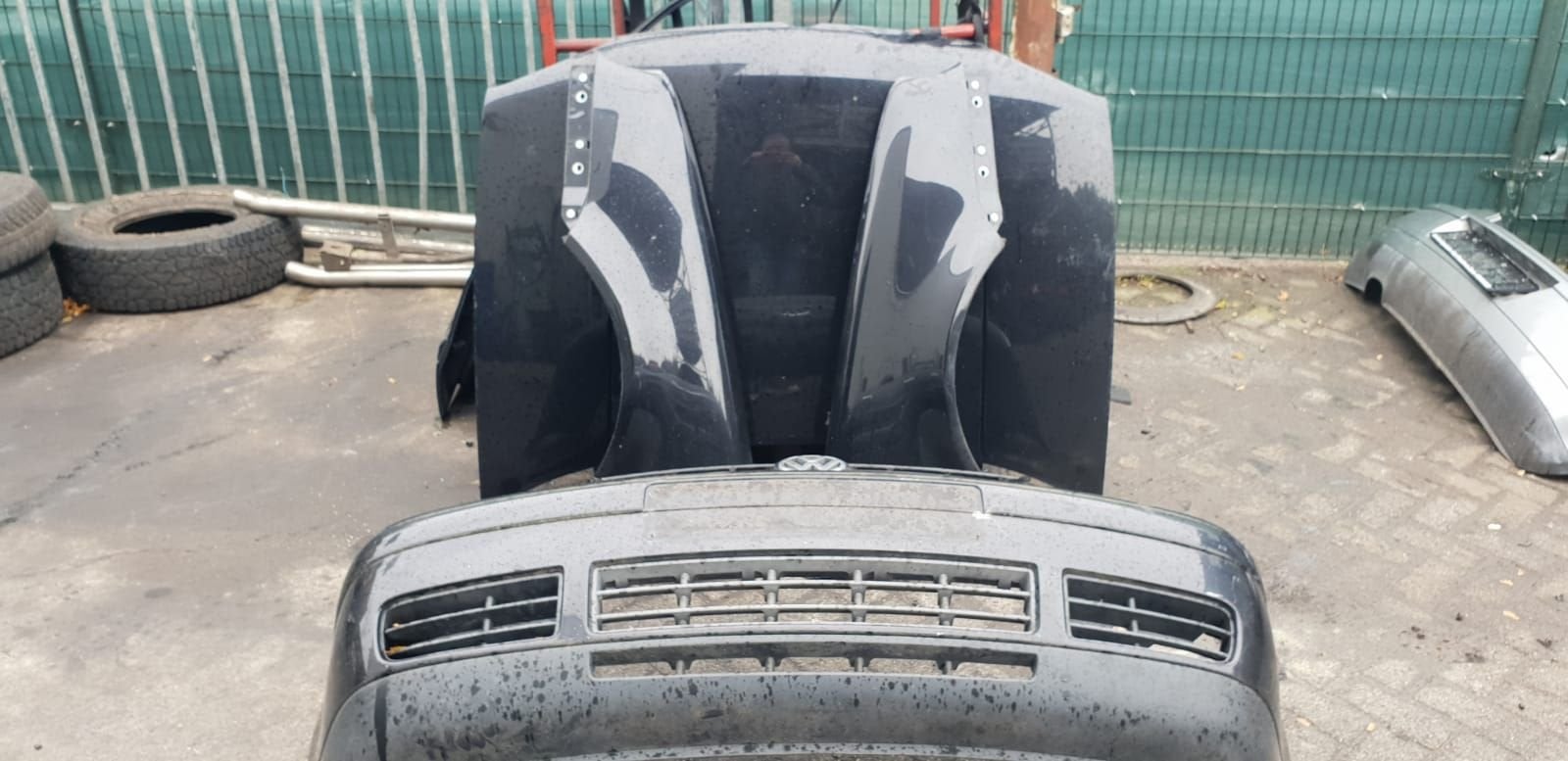 VW GOLF 4  VOORBUMPER +MOTORKAP +VOORSCHERMEN  BJ 98 TOT 200, Auto-onderdelen, Gebruikt, -, Voor, -