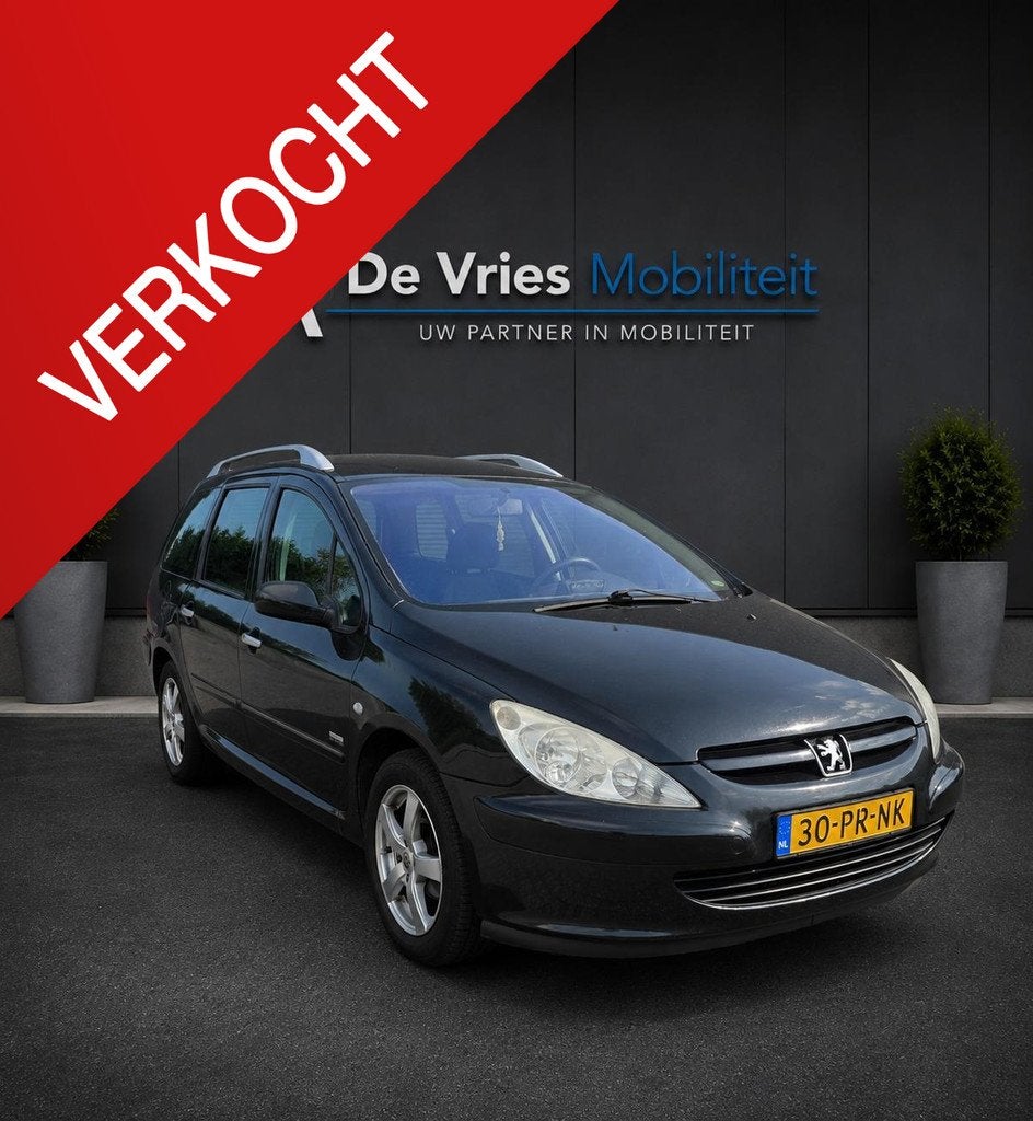 Peugeot 307 SW 1.6 16V Navtech *7PERS-CLIMA-NAVI*, Stof, Gebruikt, 4 cilinders, Zwart