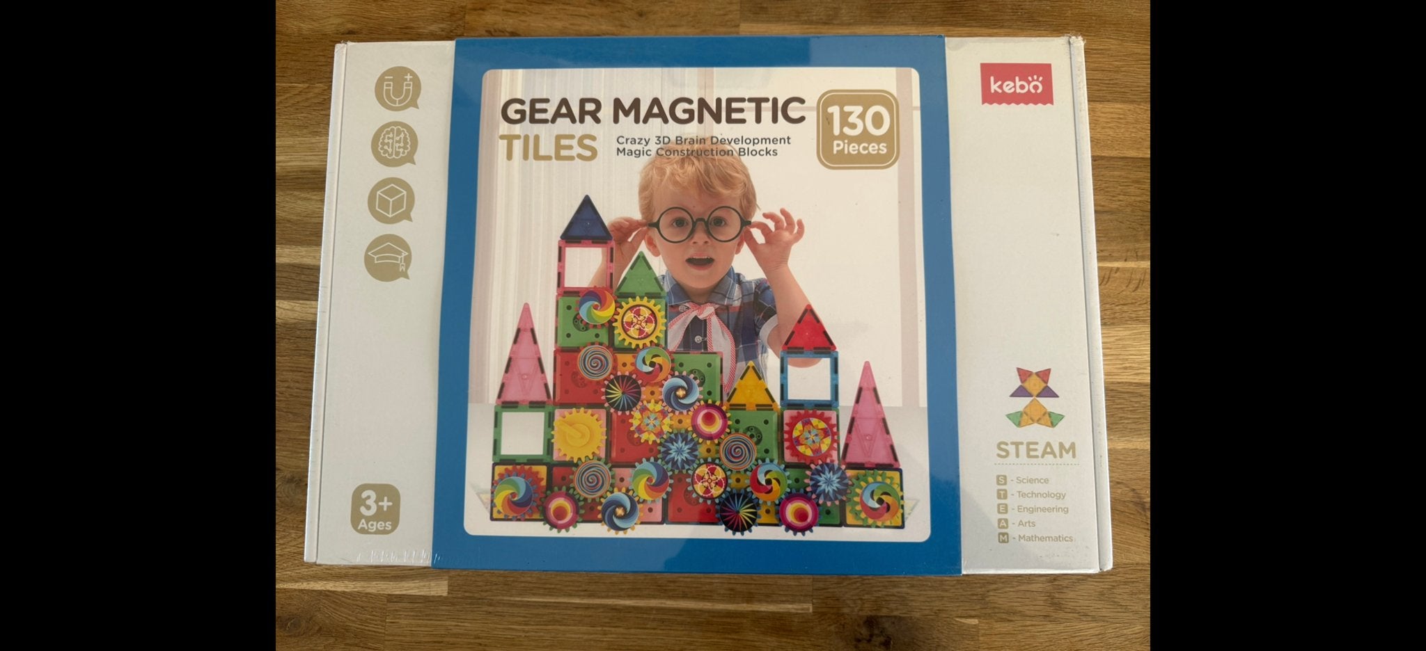 Magnetisch speelgoed 130 stuks - Gear Magnetic Tiles, Ophalen of Verzenden, Nieuw, Bouwen
