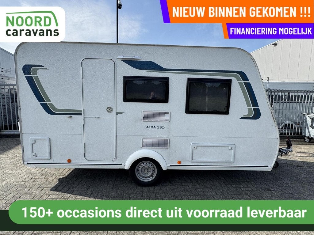CARAVELAIR ALBA 390, LICHTGEWICHT,DWARSBED,TREINZIT,VOORTENT, Caravans en Kamperen, Caravans, Hordeur, Bedrijf, 750 - 1000 kg