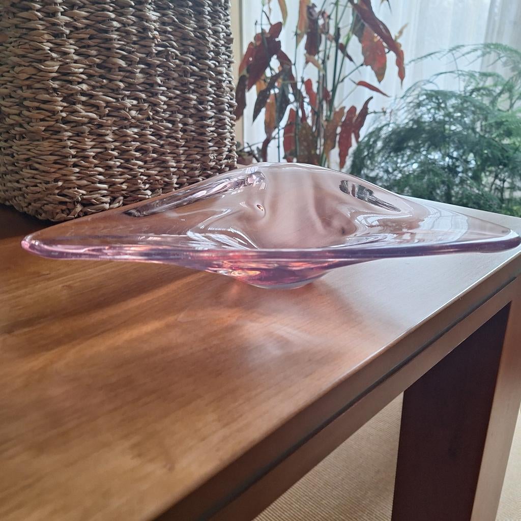 Glazen schaal retro, Schaal, Rond, Ophalen of Verzenden, Glas