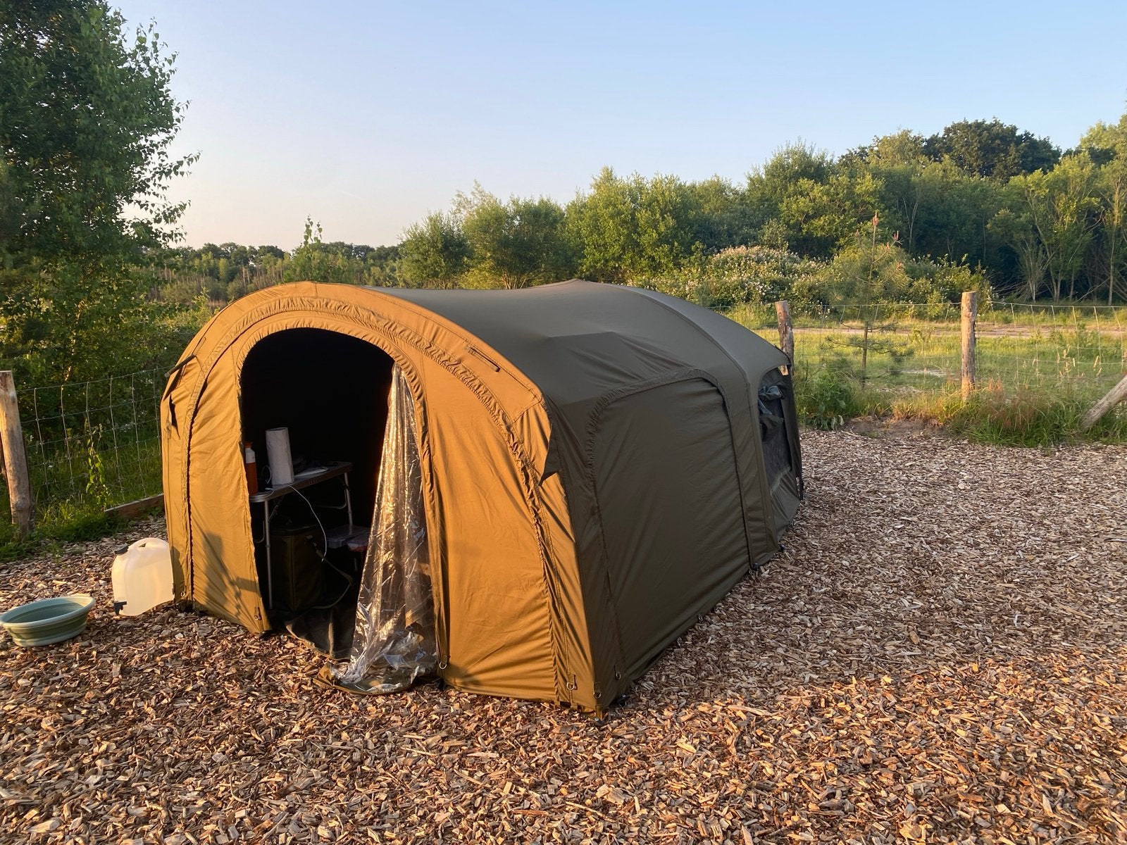 Fox Frontier X Karpertent met Extension - Complete Set, Ophalen of Verzenden, Gebruikt, Overige typen
