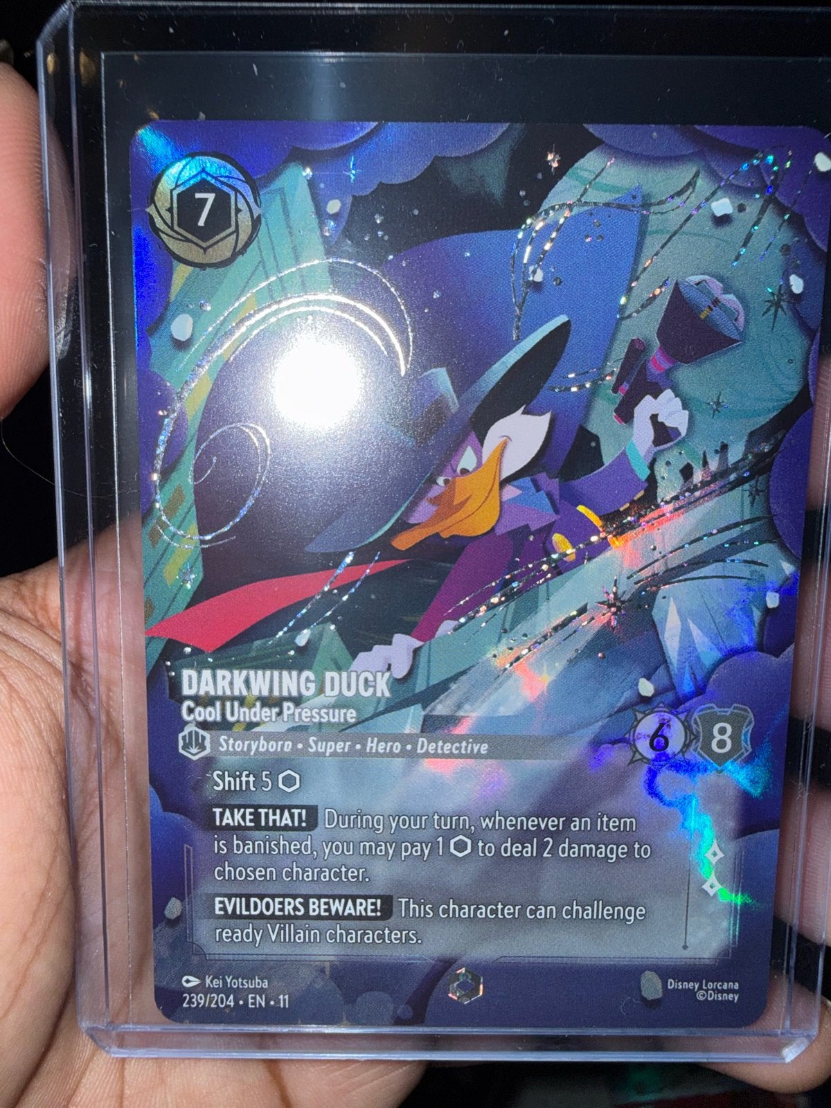 Darkwing Duck - Disney Lorcana Winterspell, Ophalen, Zo goed als nieuw, Losse kaart, Foil