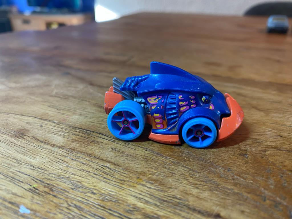 Hot Wheels Piranha Terror Diecast Auto - Blauw/Oranje, Ophalen of Verzenden, Gebruikt