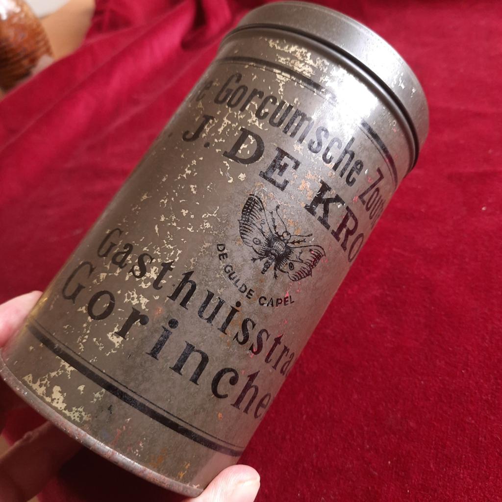 Blik Gorinchemsche Zoute Bollen J.J. de Kroes, Verzamelen, Blikken, Verzenden, Gebruikt, Overige