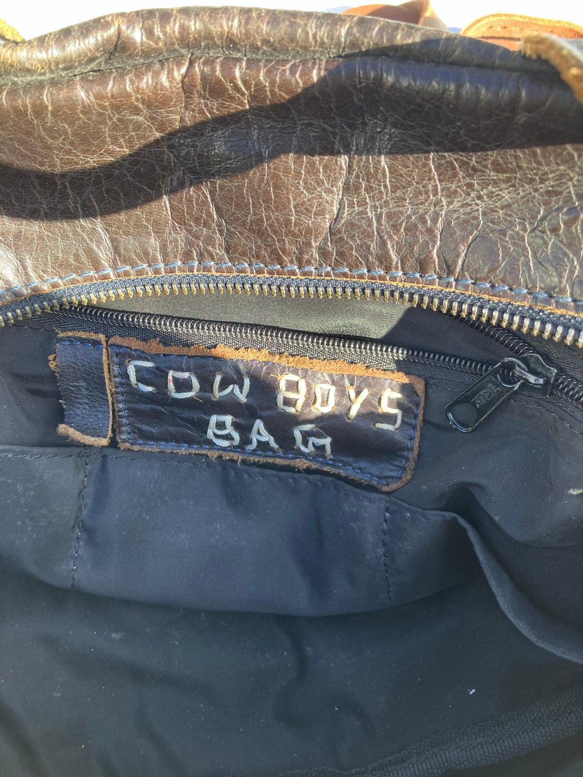 Vintage Cowboysbag Leren Handtas - Bruin, Ophalen of Verzenden, Gebruikt, Bruin, Handtas