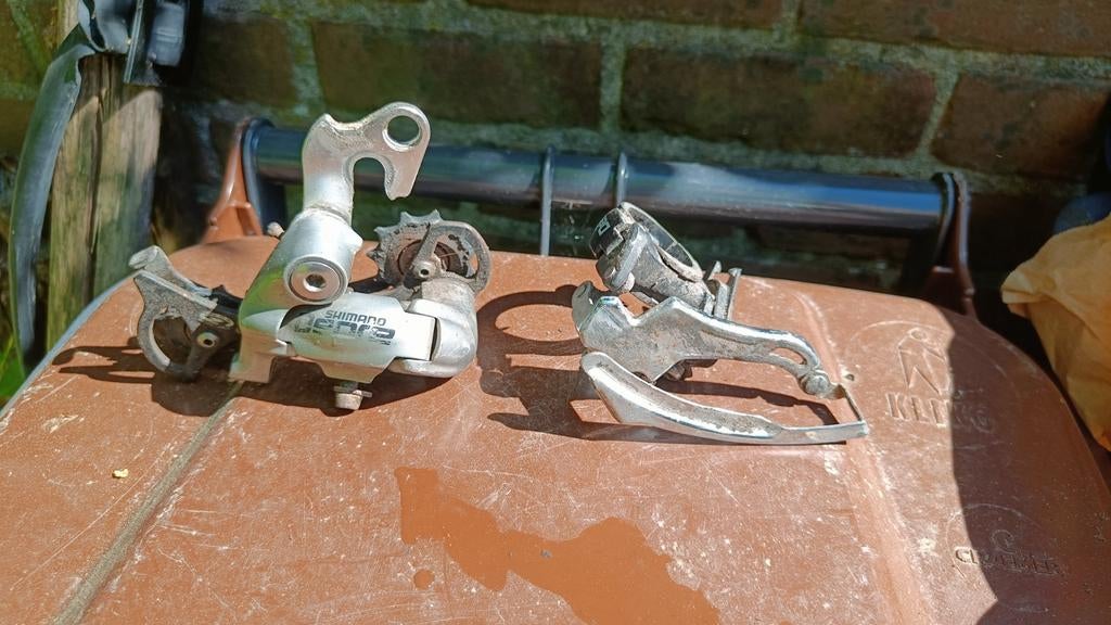 Deore voor en achterderailleur +shifters 9 speed., Fietsen en Brommers, Ophalen of Verzenden, Gebruikt