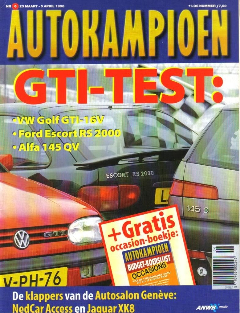 Autokampioen triotest Alfa 145 QV.Escort RS 2000,Golf GTi, Ophalen of Verzenden, Gelezen, Overige merken