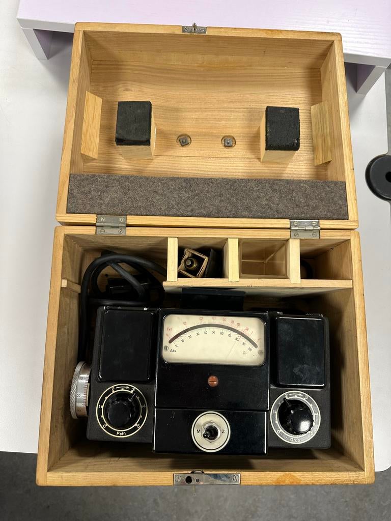 Vintage Laboratorium Spectrometer in Houten Kist, Ophalen of Verzenden