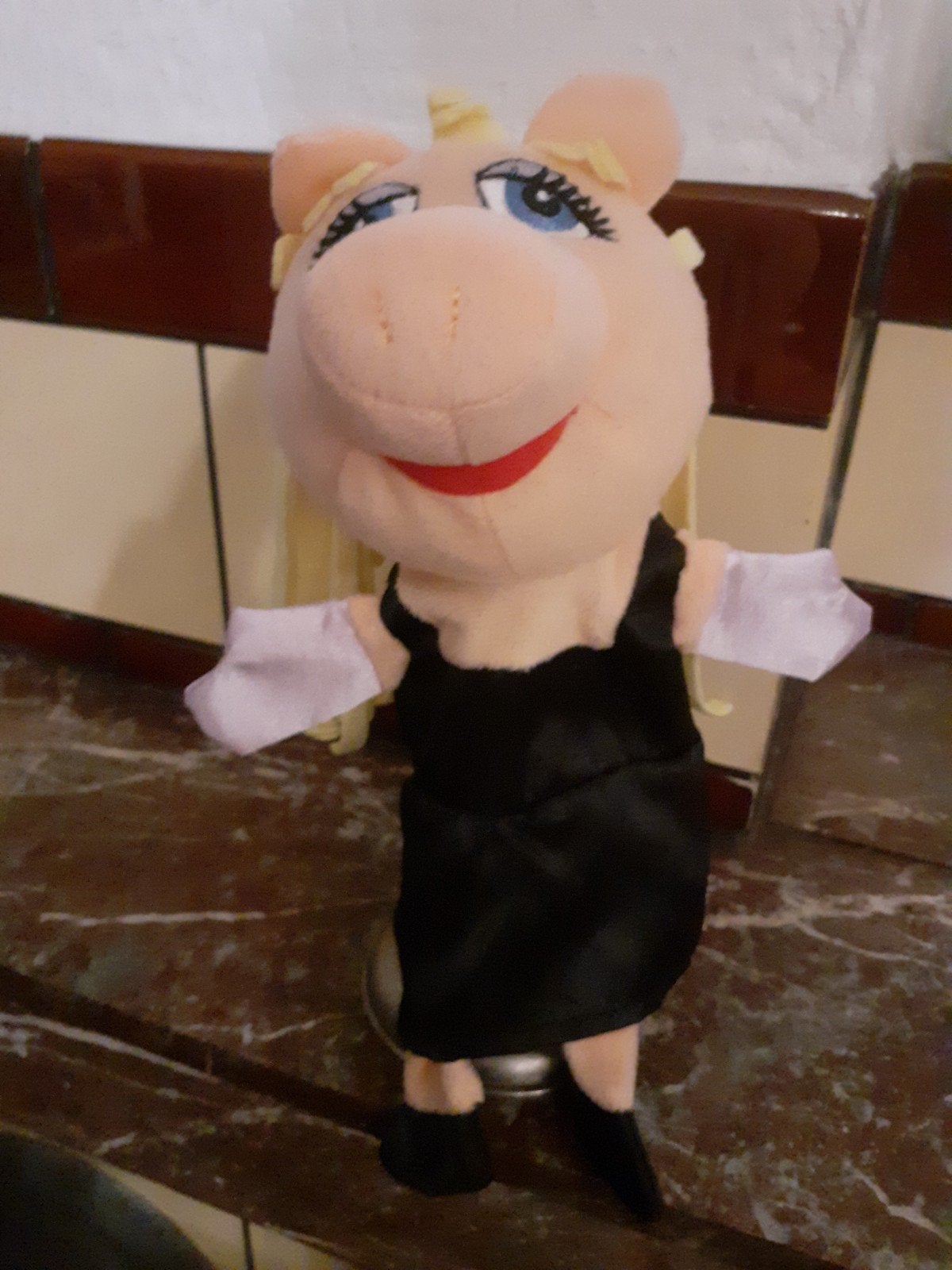 Miss Piggy van the Muppets handpop, Ophalen of Verzenden, Zo goed als nieuw, Pop