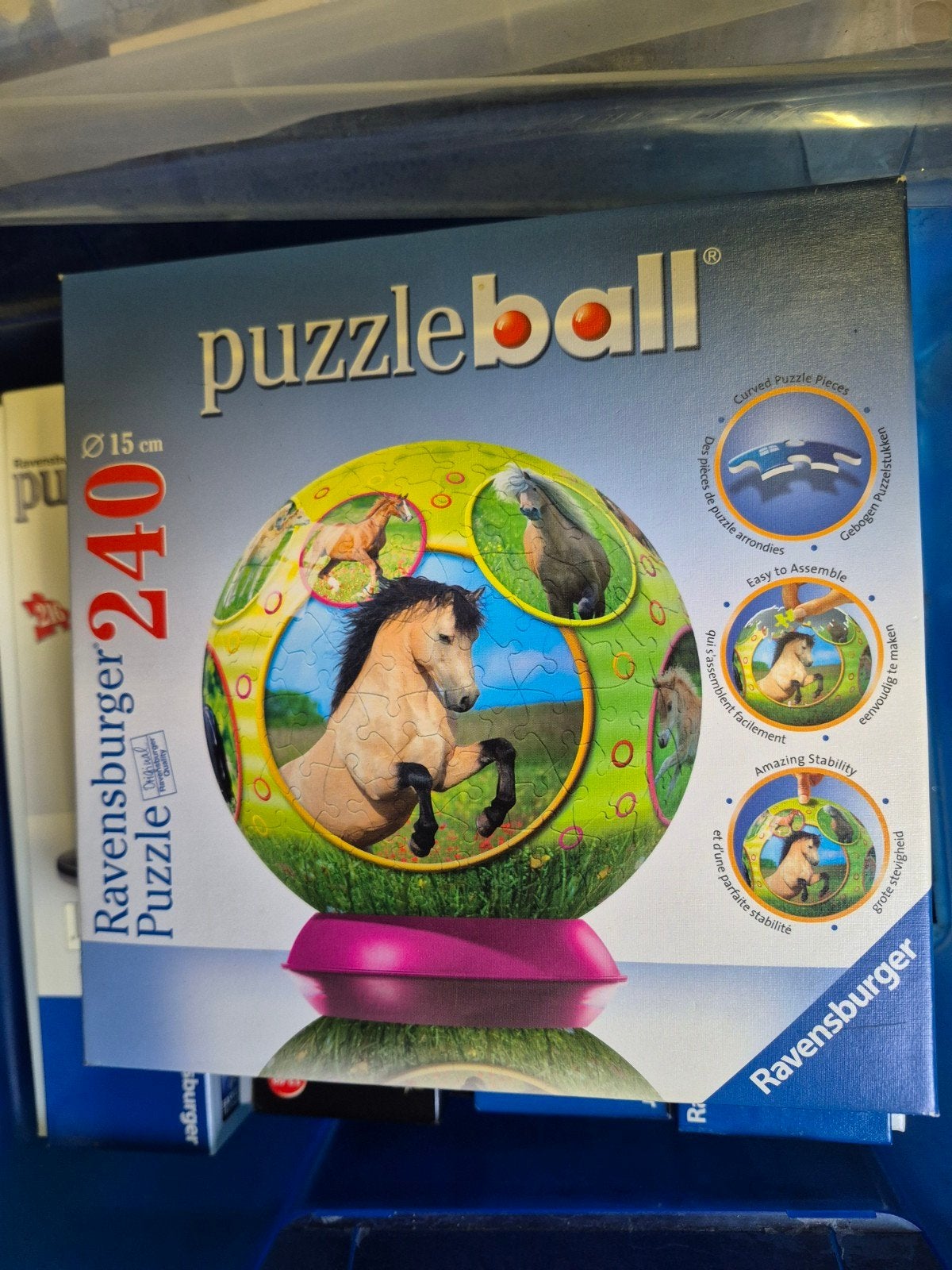Ravensburger 3D Puzzels - paarden PuzzleBall, Ophalen, Minder dan 500 stukjes, Gebruikt, Rubik's of 3D-puzzel