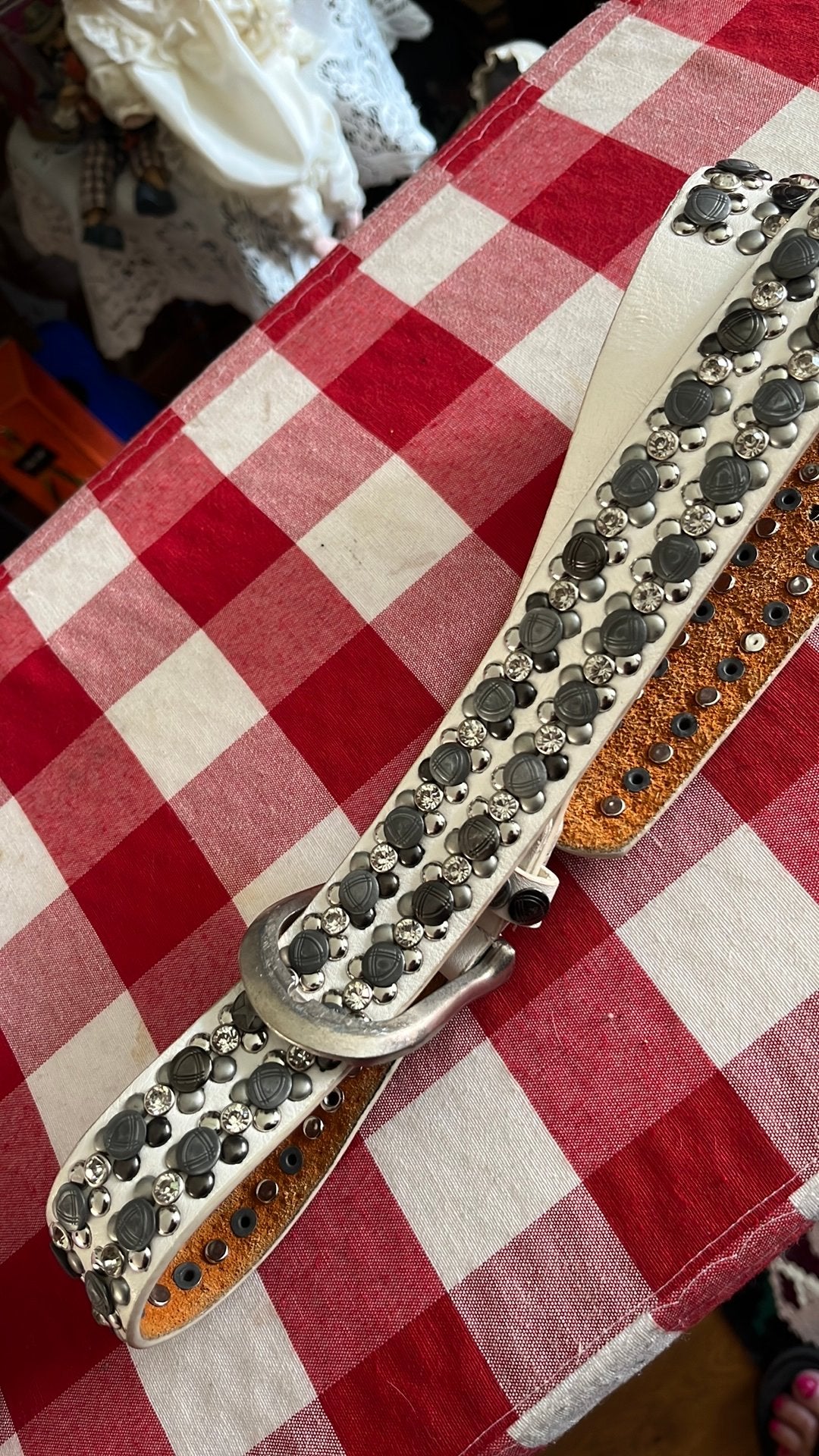 Witte riem, Kleding | Dames, Riemen en Ceinturen, Wit, Tailleriem, Ophalen of Verzenden, Zo goed als nieuw