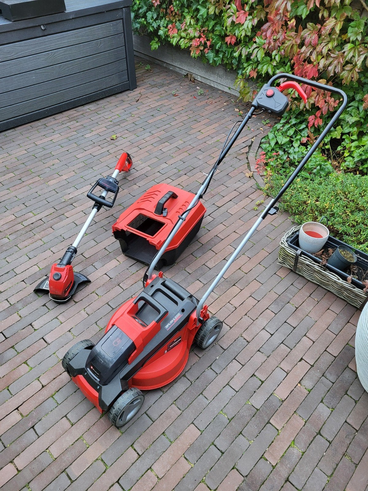 Einhell maaiers met accu, Ophalen, Cirkelmaaier, Accu-grasmaaier, Einhell
