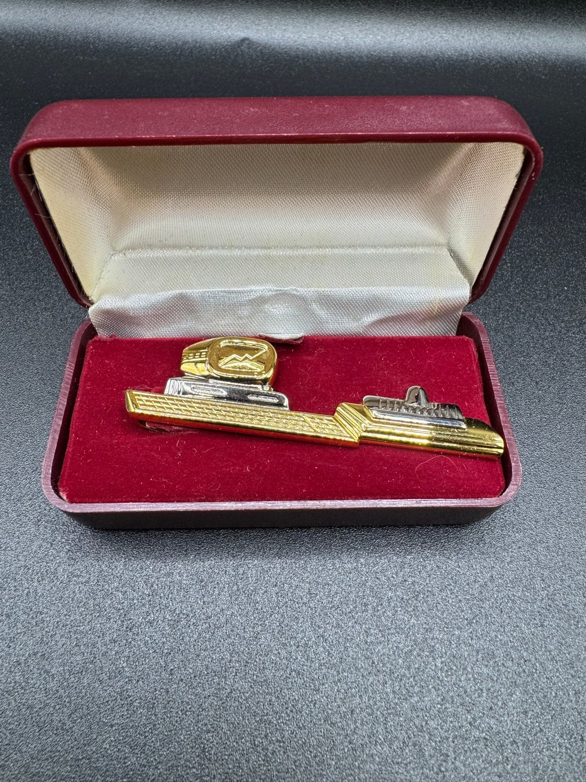Vintage stropdas clip in doosje, Verzenden
