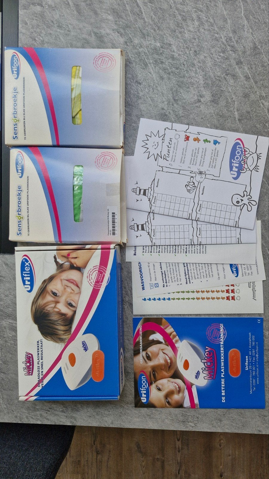 plaswekker compleet met 4 broekjes, Ophalen