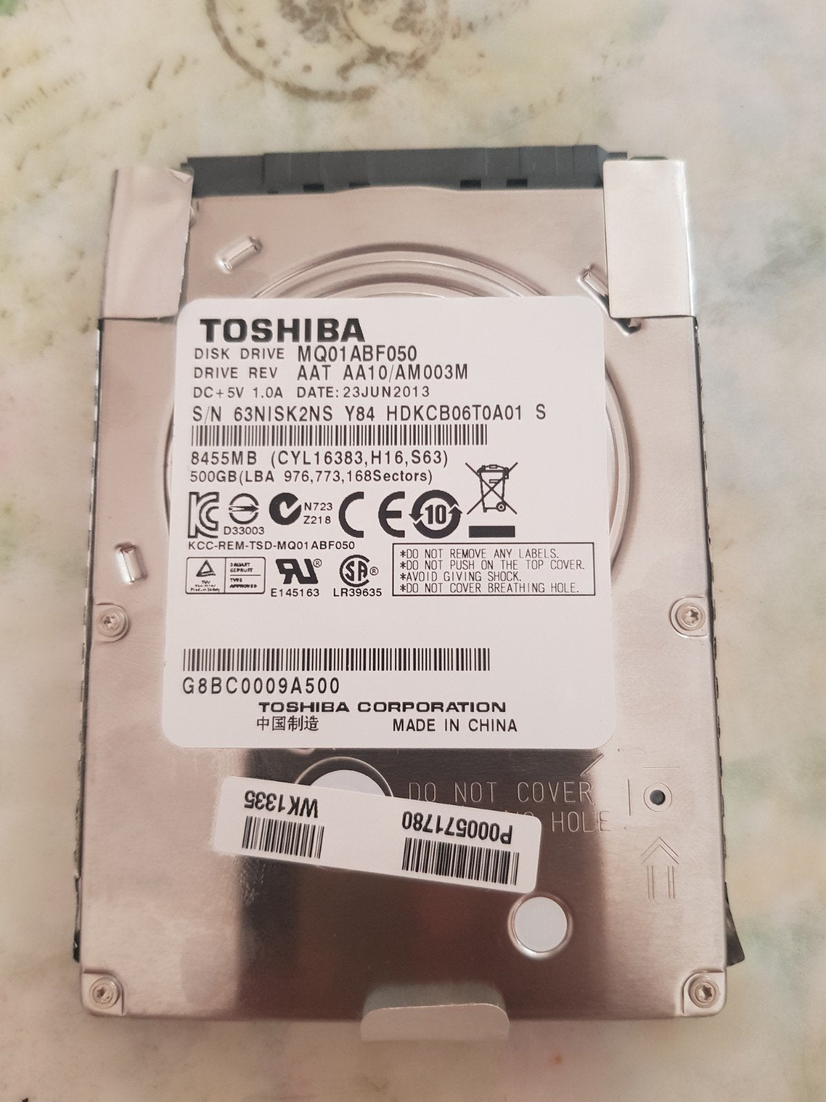 Toshiba MQ01ABF050, 500 GB harde schijf, Toshiba, HDD, Nieuw, Ophalen of Verzenden