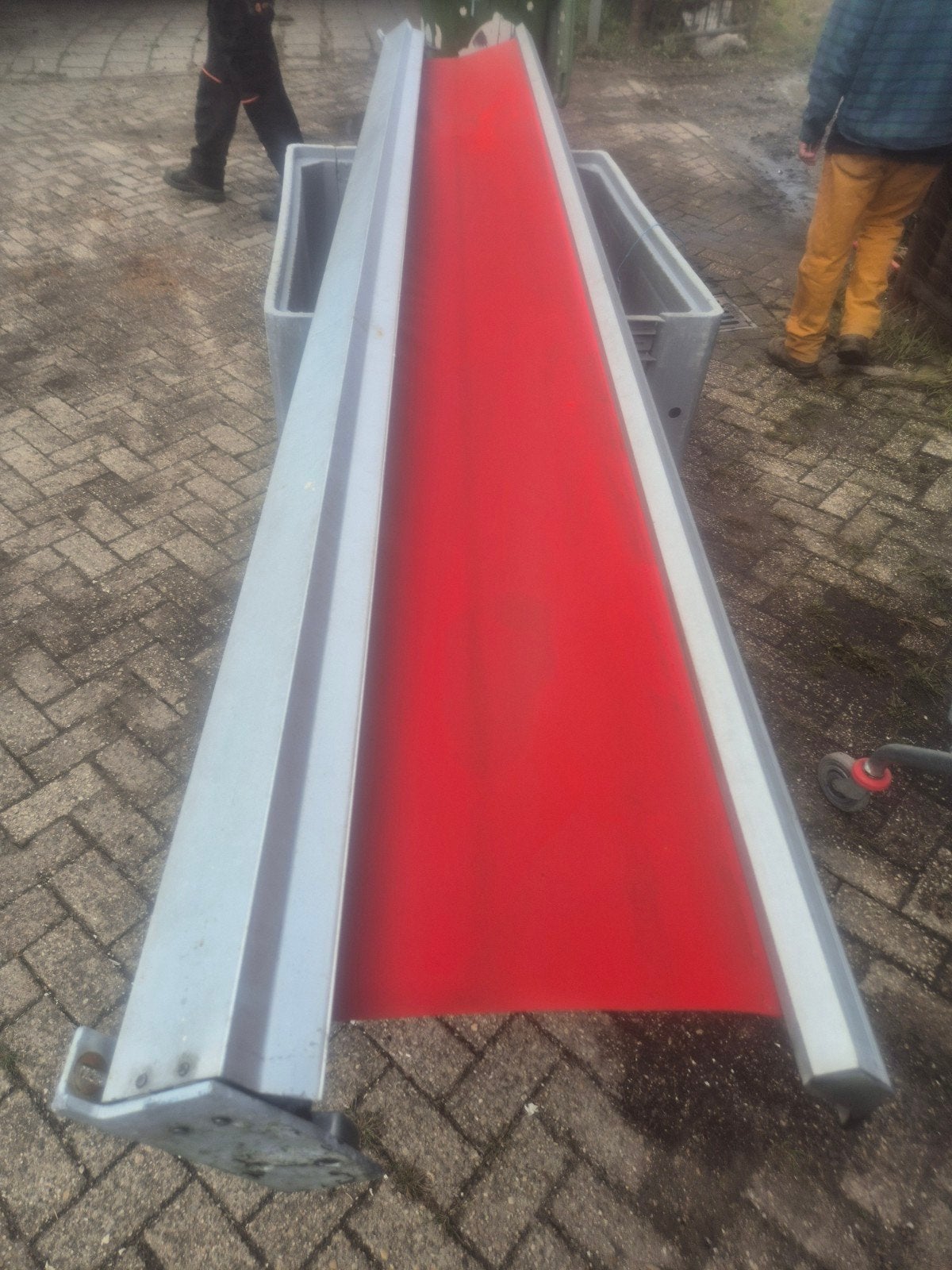 Zonneluifel 401cm breed, 250cm uitval, Tuin en Terras, Gebruikt, Onbekend, Ophalen of Verzenden, 150 tot 300 cm