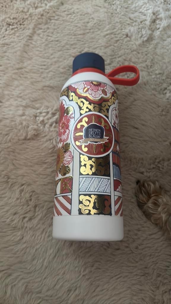 Heinen  delfs blauw imari  water fles, Glas of Glazen, Ophalen of Verzenden, Overige stijlen, Glas
