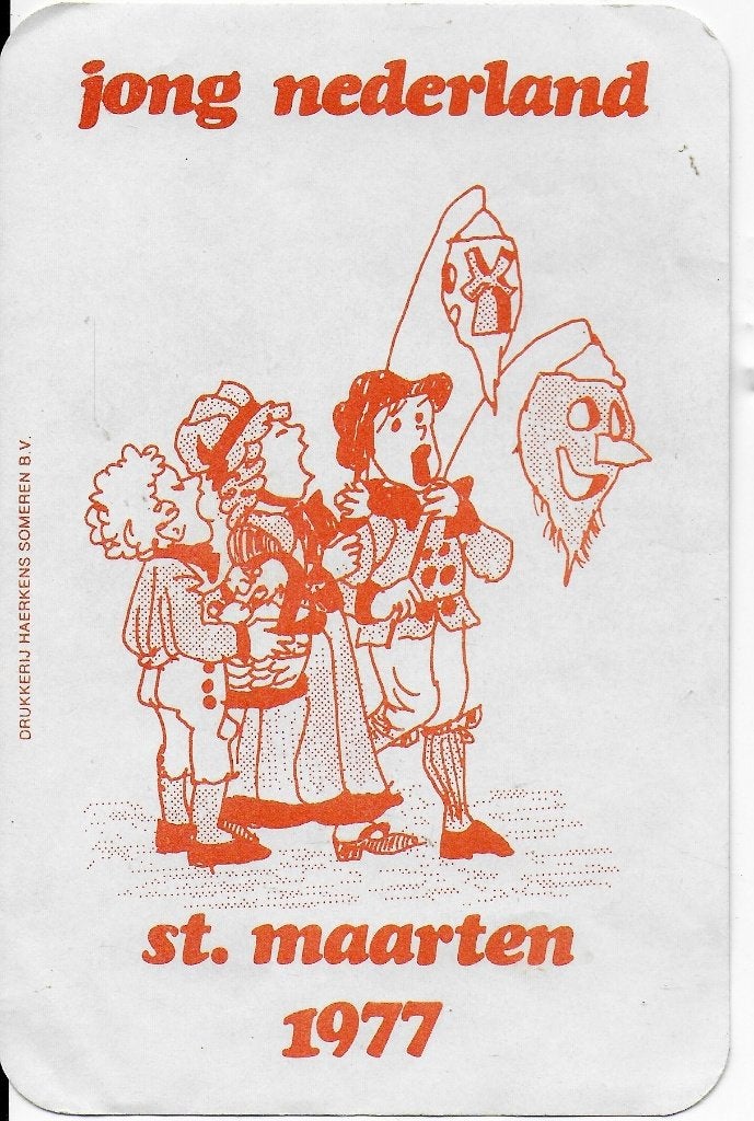 So51 sticker jong nederland st maarten 1977, Ophalen of Verzenden, Zo goed als nieuw, Bedrijf of Vereniging
