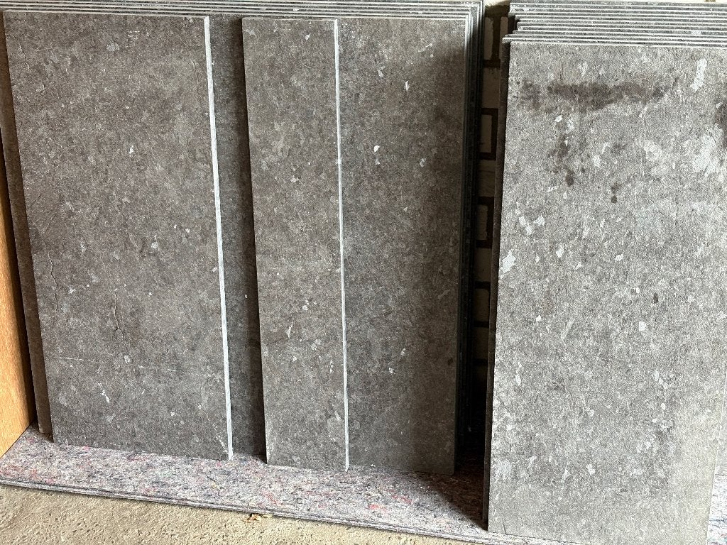 Tegels graniet antraciet zijn 80x80x2cm en 80x34x2cm 8M2., Ophalen, 60 cm of meer, Graniet, 60 cm of meer